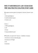 BIOD 171 MICROBIOLOGY LAB 9 EXAM EXAM PREP 2026 PRACTICE SOLUTION STUDY GUIDEBIOD 171 MICROBIOLOGY LAB 9 EXAM EXAM PREP 2026 PRACTICE SOLUTION STUDY GUIDE