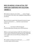 BIOD 210 MODULE 4 EXAM ACTUAL TEST PAPER 2026 QUESTIONS WITH SOLUTIONS GRADED A&plus;