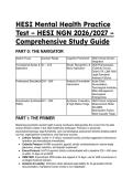 HESI Mental Health Practice Test Bank & Study Guide &lpar;NGN 2026&sol;2027&rpar; &vert; Complete NCLEX Prep with Rationales