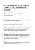 BIOD 210 MODULE 4 EXAM TEST BANK 2026 COMPLETE QUESTIONS WITH PRACTICE SOLUTION