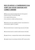 BIOD 210 MODULE 6 COMPREHENSIVE EXAM SCRIPT 2026 SOLVED QUESTIONS WITH CORRECT ANSWERS