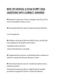 BIOD 210 MODULE 6 EXAM SCRIPT 2026 QUESTIONS WITH CORRECT ANSWERS