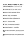 BIOD 210 MODULE 6 EXAMINATION STUDY GUIDE 2026 QUESTIONS WITH ANSWERS