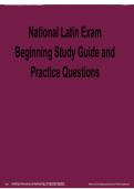 National Latin Exam Beginning Study Guide and Practice Questions with Answers Complete Preparation 2025&sol; 2026 PDF