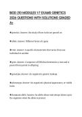 BIOD 210 MODULES 1-7 EXAMS GENETICS 2026 QUESTIONS WITH SOLUTIONS GRADED A&plus;