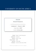 FIN3701 Assignment 1 2026 Semester 1 &lpar;224276&rpar; Due 30 March 2026