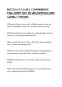 BIOD152 A & P 2 LAB 6 COMPREHENSIVE EXAM SCRIPT 2026 SOLVED QUESTIONS WITH CORRECT ANSWERS
