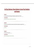 3rd Class Stationary Steam Engineer License Prep Questions and Answers