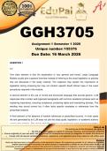 GGH3705 Assignment 1 &lpar;COMPLETE ANSWERS&rpar; Semester 1 2026 - DUE 16 March 2026