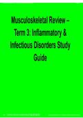 Musculoskeletal Review Term 3 Inflammatory and Infectious Disorders Study Guide with Questions and Answers 2025&sol; 2026 PDF