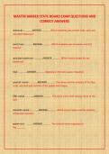 MASTER BARBER STATE BOARD EXAM QUESTIONS AND  CORRECT ANSWERS