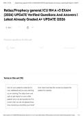 Relias&sol;Prophecy general ICU RN A v3 EXAM &lpar;2026&rpar; UPDATE Verified Questions And Answers &vert; Latest Already Graded A&plus; UPDATE &vert;2026