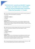 NSG530 EXAM 1 Actual Exam 2026&sol;2027 Complete Questions and Verified Answers with Detailed Rationales Advanced Pathophysiology Foundations Wilkes Pass Guaranteed - A&plus; Graded