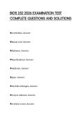 BIOS 252 2026 EXAMINATION TEST COMPLETE QUESTIONS AND SOLUTIONS