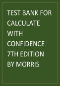 TEST BANK FOR CALCULATE WITH CONFIDENCE 7TH EDITION 