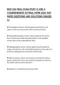 BIOS 256 FINAL EXAM STUDY Q AND A COMPREHENSIVE ATI FINAL PAPER 2026 TEST PAPER QUESTIONS AND SOLUTIONS GRADED A&plus;