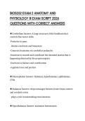 BIOS252 EXAM 2 ANATOMY AND PHYSIOLOGY III EXAM SCRIPT 2026 QUESTIONS WITH CORRECT ANSWERS