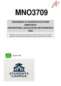MNO3709 - ASSIGNMENT 1 SOLUTIONS &lpar; SEMESTER 1 2026 &rpar;