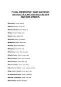 PN 3006 - MIDTERM STUDY GUIDE&sol; QUIZ REVIEW CERTIFICATION SCRIPT 2026 QUESTIONS WITH SOLUTIONS GRADED A&plus;
