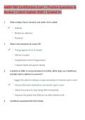 AANP FNP Certification Exam &vert; Practice Questions &  Review &vert; Latest Update 2026 &vert; Graded A&plus;