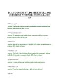BLAW 3430 UNT STUDY SHEET FULL 2026 QUESTIONS WITH SOLUTIONS GRADED A&plus;