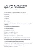 APES EXAM MULTIPLE CHOICE QUESTIONS AND ANSWERS