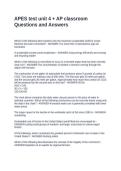 APES test unit 4 &plus; AP classroom Questions and Answers