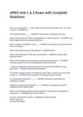APES Unit 1 & 2 Exam with Complete Solutions