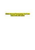 NR565 Advanced Pharmacology Final Exam Study Guide 2026 Update