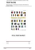 Test Bank for Human Sexuality&colon; A Contemporary Introduction by Caroline F&period; Pukall &vert;9780199023134&vert;All Chapters&vert; LATEST
