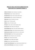 PNB 2XC3 FINAL PRACTICE EXAMINATION 2026 QUESTIONS WITH ANSWERS GRADED A&plus;