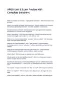 APES Unit 5 Exam Review with Complete Solutions
