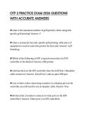 OTP 2 ACTUAL TEST 2026 QUESTIONS WITH VERIFIED ANSWERS