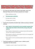 AANP Board Certification Practice Questions &vert;  Latest Update 2026 &vert; Exam Prep &vert; Graded A&plus;