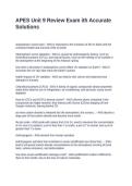 APES Unit 9 Review Exam with Accurate Solutions