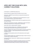 APES UNIT ONE EXAM WITH 100&percnt; CORRECT SOLUTIONS