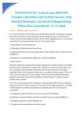 NSG530 EXAM 1 Actual Exam 2026&sol;2027 Complete Questions and Verified Answers with Detailed Rationales Advanced Pathophysiology Wilkes Pass Guaranteed - A&plus; Graded