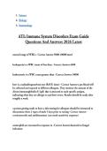ATI&colon; Immune System Disorders Exam Guide Questions And Answers 2026 Latest