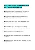 POLS 2302 CERTIFICATION PAPER 2026 FULL SOLUTION GRADED A&plus;