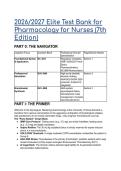 2026&sol;2027 Test Bank for Pharmacology for Nurses &lpar;7th Edition&rpar; &vert; Complete Q&A with Rationales