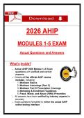 Complete Exam Bank&colon; 2026 AHIP Modules 1-5 Exam &lpar;America's Health Insurance Plans&rpar;