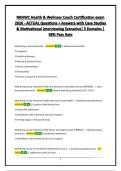 NBHWC Health & Wellness Coach Certification exam 2026 - ACTUAL Questions &plus; Answers with Case Studies & Motivational Interviewing Scenarios&vert; 5 Domains &vert; 98&percnt; Pass Rate