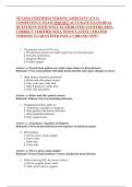 NEVADA CERTIFIED NURSING ASSISTANT &lpar;CNA&rpar;  COMPETENCY EXAM 2026&sol;2027 ACCURATE EXAM REAL  QUESTIONS WITH WELL ELABORATED ANSWERS &lpar;100&percnt; CORRECT VERIFIED SOLUTIONS&rpar; LATEST UPDATED VERSION&vert; GUARANTEED PASS A&plus;&vert; BRAND NEW&excl; 
