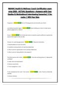 NBHWC Health & Wellness Coach Certification exam prep 2026 - ACTUAL Questions &plus; Answers with Case Studies & Motivational Interviewing Scenarios&vert; 5 Domains &vert; 98&percnt; Pass Rate