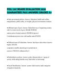 POLS 207 BOARD EVALUATION 2026 GUARANTEED PASS ANSWERS GRADED A&plus;