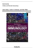 Cellular and Molecular Immunology &ndash; Complete Test Bank by Abul Abbas&comma; Andrew Lichtman & Shiv Pillai