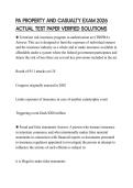PA PROPERTY AND CASUALTY EXAM 2026 ACTUAL TEST PAPER VERIFIED SOLUTIONS