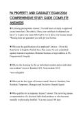 PA PROPERTY AND CASUALTY EXAM 2026 COMPREHENSIVE STUDY GUIDE COMPLETE ANSWERS