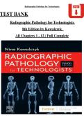 Test Bank for Radiographic Pathology for Technologists&comma; 8th Edition by Carolyn J&period; Kowalczyk &ndash; Complete Questions and Answers &vert; 2026 Update