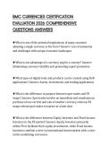 BMC CURRENCIES CERTIFICATION EVALUATION 2026 COMPREHENSIVE QUESTIONS ANSWERS